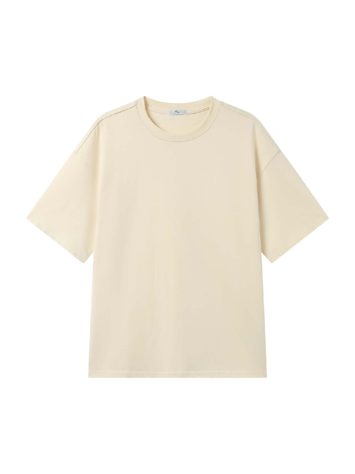 Premium Heavyweight Cotton Tee custom-ready tee for personal expression in beige 1
