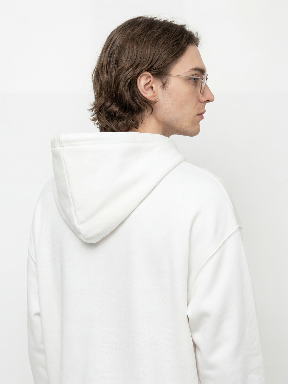 Essential Pullover Hoodie premium hoodie by String Freq in white